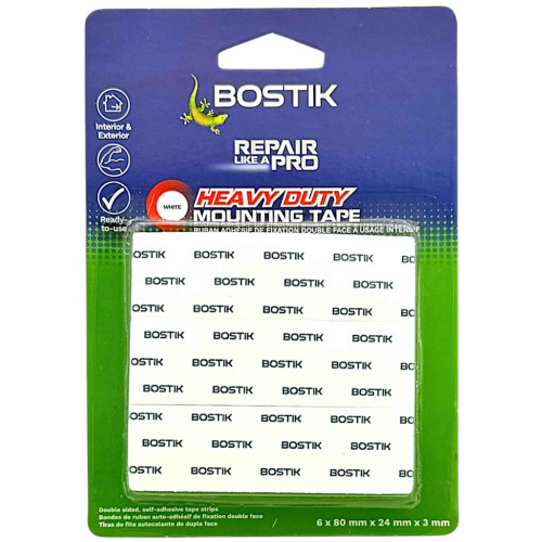 MOUNTING TAPE 6s HEAVY DUTY WHITE BOSTIK MOUNTING TAPE 6s HEAVY DUTY WHITE BOSTIK