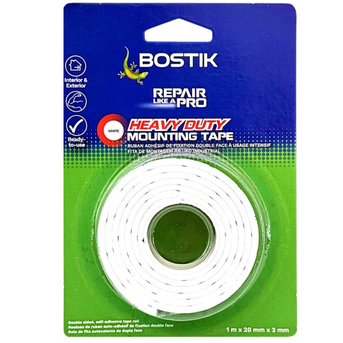 MOUNTING TAPE 1MT HEAVY DUTY WHT BOSTIK MOUNTING TAPE 1MT HEAVY DUTY WHT BOSTIK