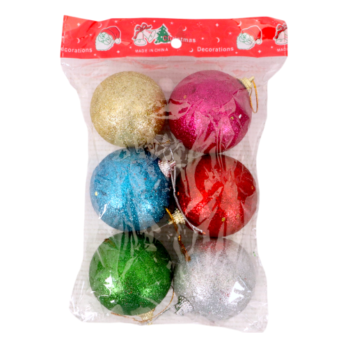 XM DECO BALL ASST 6PCS MED XM DECO BALL ASST 6PCS MED