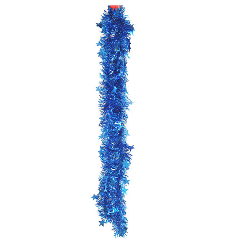XM TINSEL YEL/BLU/SIL W/STAR XM TINSEL YEL/BLU/SIL W/STAR