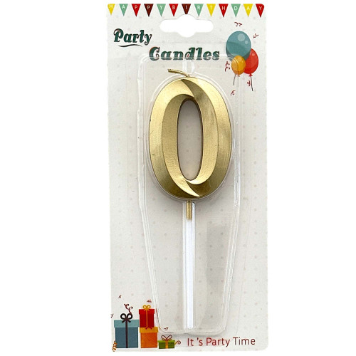 CANDLE BIRTHDAY NO 0 GOLD/SILVER CANDLE BIRTHDAY NO 0 GOLD/SILVER