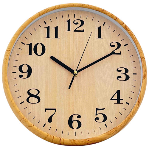 CLK WALL 29X29CM RND WOOD DESIGN CLK WALL 29X29CM RND WOOD DESIGN