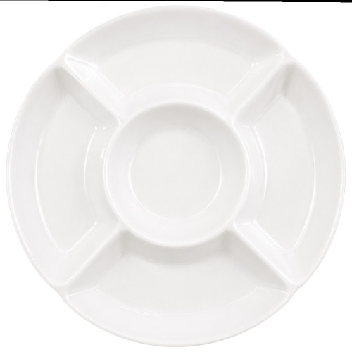 CER PLATTER SERVING W/5 SECTIONS CER PLATTER SERVING W/5 SECTIONS