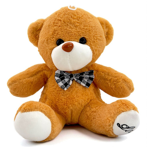 PLT TEDDY ASST COL W/CHECK BOW PLT TEDDY ASST COL W/CHECK BOW