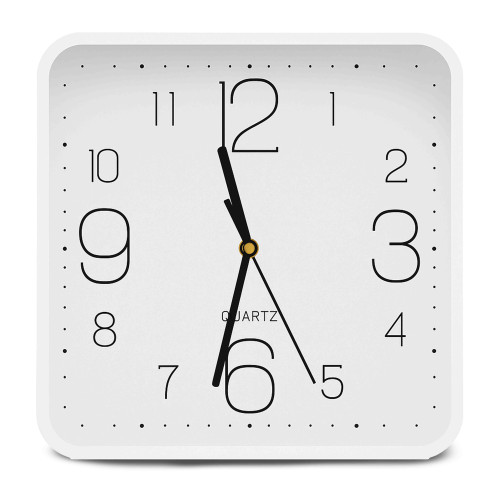 WALL CLOCK ASST COLOUR WHITE INNER SQ WALL CLOCK ASST COLOUR WHITE INNER SQ