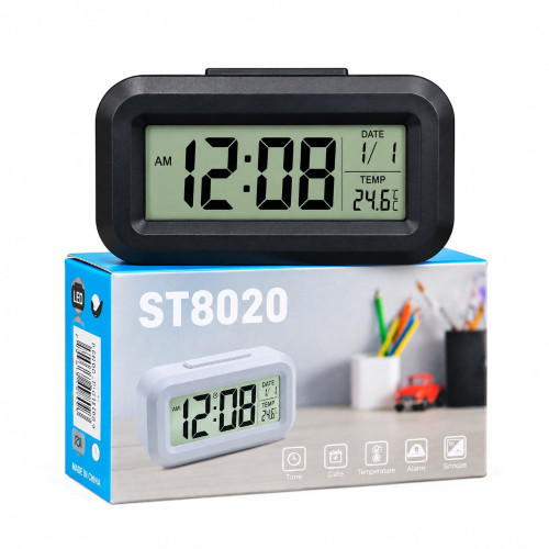 ALARM DIGITAL CLOCK BLACK /WHITE ALARM DIGITAL CLOCK BLACK /WHITE