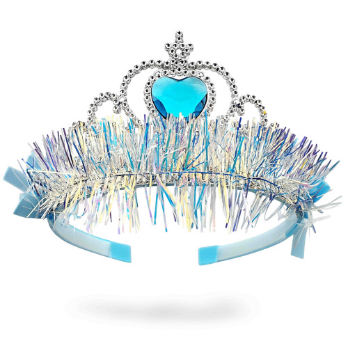 FLASHING ALICEBAND CROWN W/TINSEL&BOW FLASHING ALICEBAND CROWN W/TINSEL&BOW
