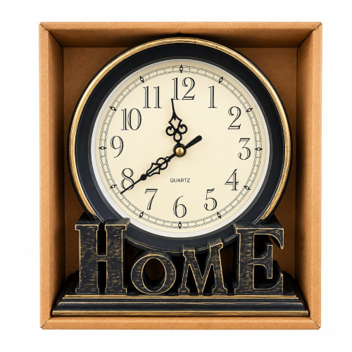 CLK WALL 16X20CM RND W/HOME STAND CLK WALL 16X20CM RND W/HOME STAND