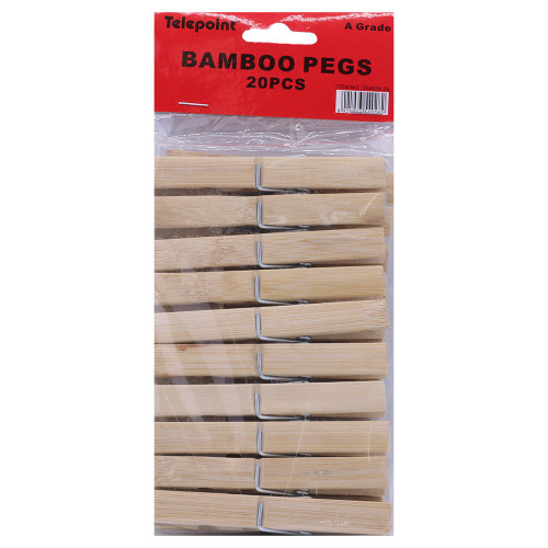 PEGS BAMBOO 20s JUMBO 9.5CM TELEPOINT PEGS BAMBOO 20s JUMBO 9.5CM TELEPOINT