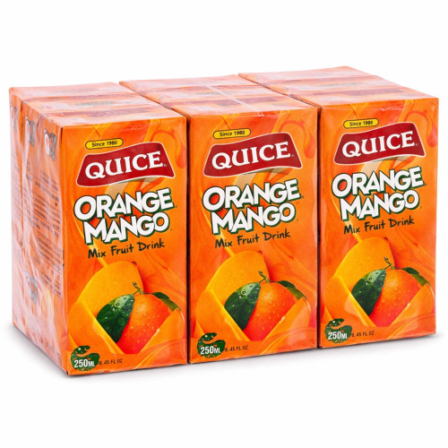 JUICE QUICE 6s 250ml ORANGE MANGO JUICE QUICE 6s 250ml ORANGE MANGO