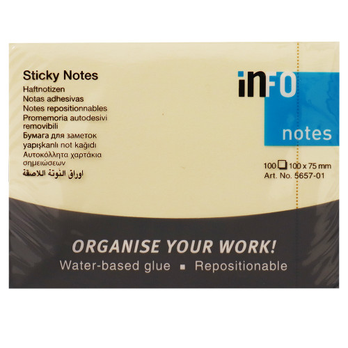 BTS INFO NOTES 100X75 YELLOW BTS INFO NOTES 100X75 YELLOW