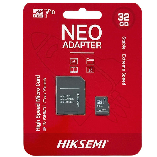 MICRO SD 32GB HIKSEMI CLASS 10 V10 MICRO SD 32GB HIKSEMI CLASS 10 V10