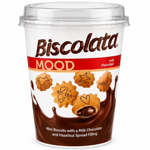 BISC BISCOLATA MOOD CUP MILK CHOC 1s 100