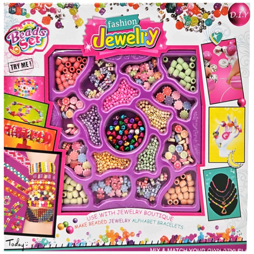 TOY BEADS SET DIY FASHION JEWELRY