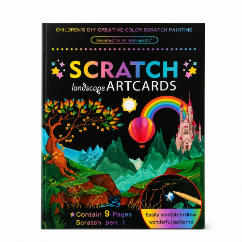 TOY DIY SCRATCH ART CARDS 9PG TOY DIY SCRATCH ART CARDS 9PG