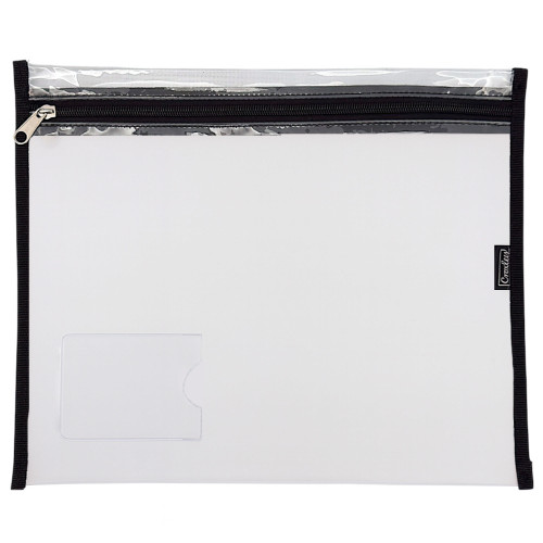 BTS BOOK BAG A4 CLEAR W/BLCK ZIP CROXLEY BTS BOOK BAG A4 CLEAR W/BLCK ZIP CROXLEY