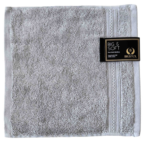 TOWEL B&S FACE CLOTH LIGHT GREY 30X30CM TOWEL B&S FACE CLOTH LIGHT GREY 30X30CM