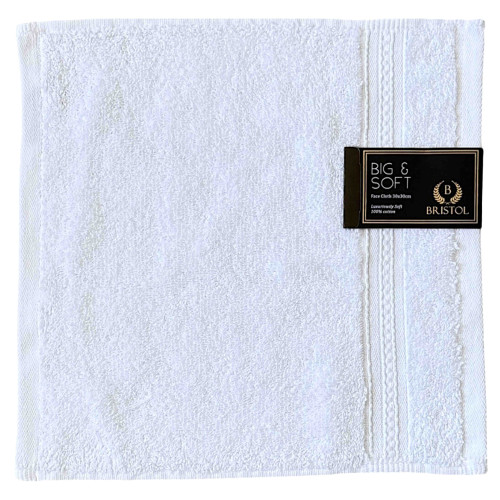TOWEL B&S FACE CLOTH WHITE 30X30CM B&S TOWEL B&S FACE CLOTH WHITE 30X30CM B&S
