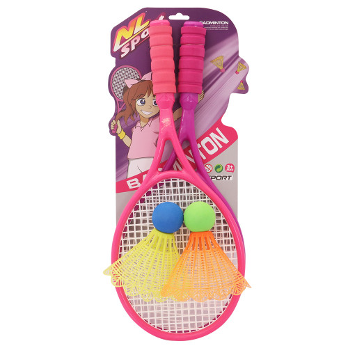 TOY RACKET SET W/2 SHUTTLECOCK SOFT HNDL TOY RACKET SET W/2 SHUTTLECOCK SOFT HNDL