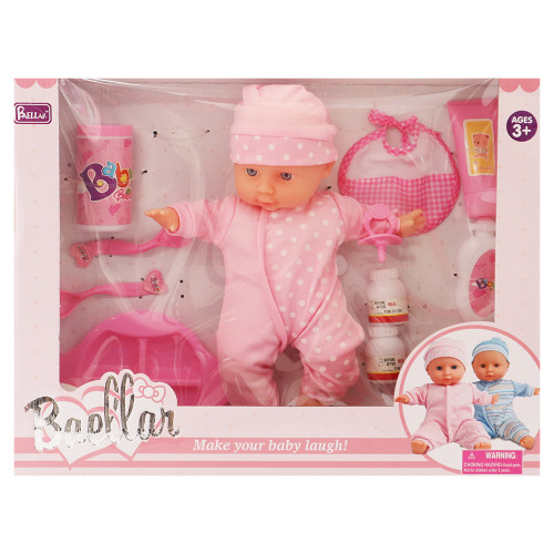 TOY BABY W/FEEDING PLATE+ACC 14PCS TOY BABY W/FEEDING PLATE+ACC 14PCS