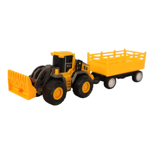 TOY CONSTRUCTION VEHICLE W/TRAILER 2PC TOY CONSTRUCTION VEHICLE W/TRAILER 2PC