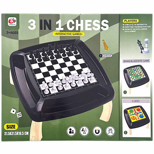 TOY GAME 3IN1 CHESS /LUDO/SNAKE&LADDER TOY GAME 3IN1 CHESS /LUDO/SNAKE&LADDER