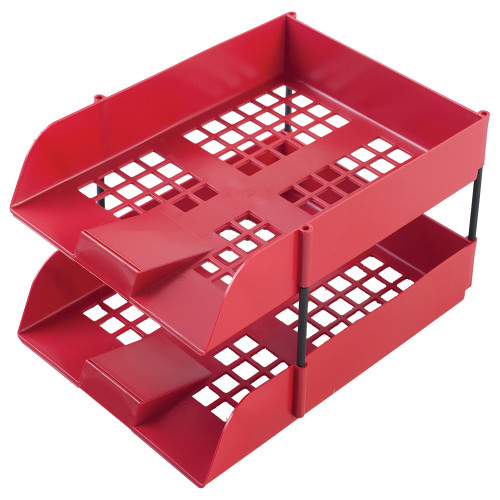 LETTER TRAY 2s NEXX RED W/SET RISER LETTER TRAY 2s NEXX RED W/SET RISER