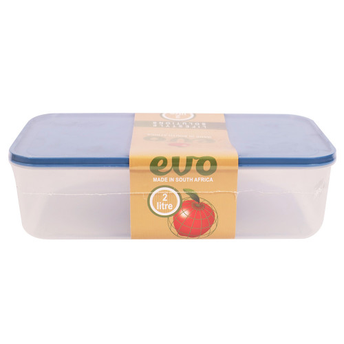 PL LUNCH BOX 1s RECT 2LT 25X14CM BLUE