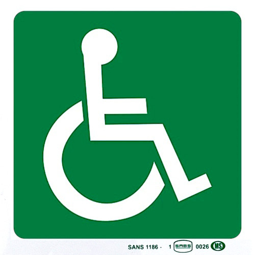 SIGN ACCESSIBLE TO WHEELCHAIR ABS SIGN ACCESSIBLE TO WHEELCHAIR ABS
