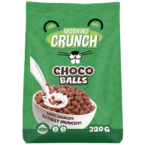 CEREAL MORNING CRUNCH CHOCO BALLS 320g CEREAL MORNING CRUNCH CHOCO BALLS 320g