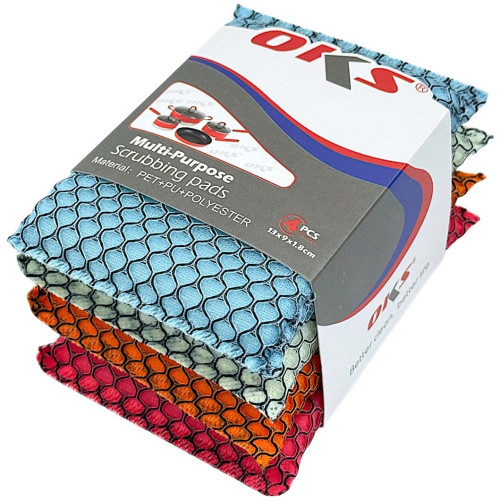 SCOURER PAD 4s MULTI PURPOSE ASST COL SCOURER PAD 4s MULTI PURPOSE ASST COL
