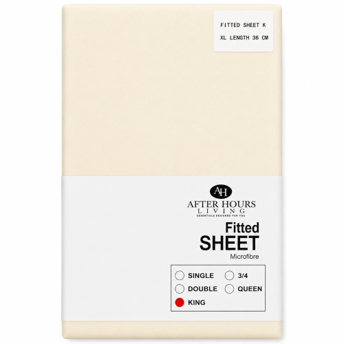FIT SHEET CREAM KING XL MICRO FIT SHEET CREAM KING XL MICRO