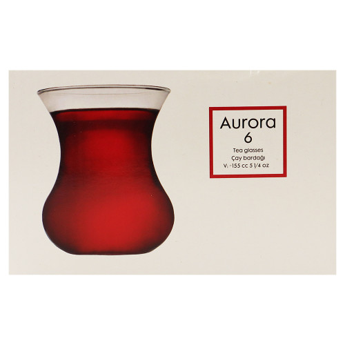GLW TEA GLASS 6s AURORA CLEAR CURVED