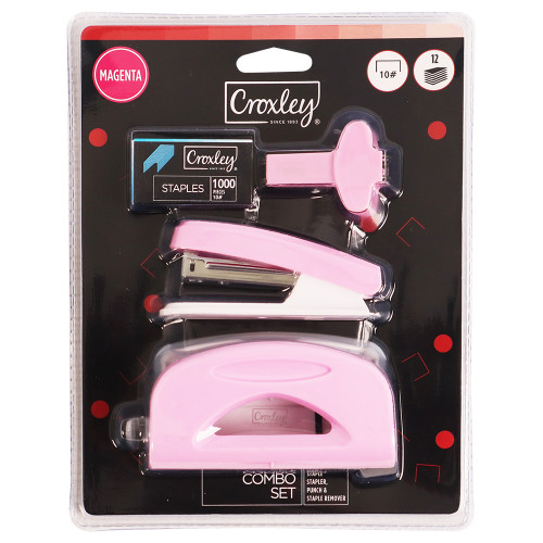 BTS STATIONERY SET 4PCS CROXLEY MAGENTA BTS STATIONERY SET 4PCS CROXLEY MAGENTA
