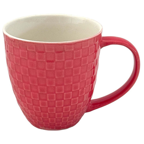 MUG COFFEE 10CM 2TONE EMBOSSED SQUARES MUG COFFEE 10CM 2TONE EMBOSSED SQUARES