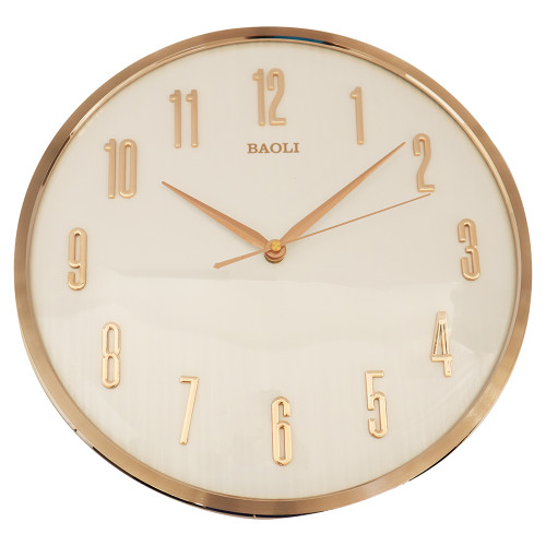 WALL CLOCK GOLD PLATED W/GREEN INNER WALL CLOCK GOLD PLATED W/GREEN INNER