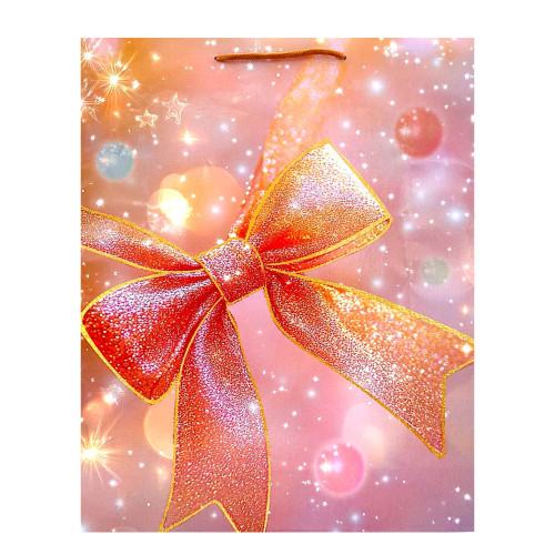 GIFT BAG 32X26CM W/BOW ASST COLOURS GIFT BAG 32X26CM W/BOW ASST COLOURS