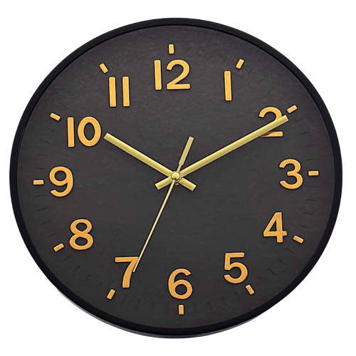 WALL CLOCK PLAIN COLOURS W/GOLD NUMBERS WALL CLOCK PLAIN COLOURS W/GOLD NUMBERS