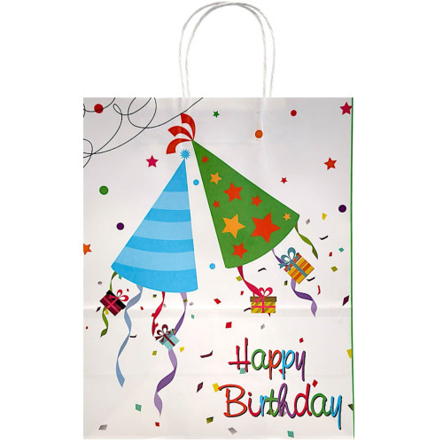 GIFT BAG 25.5X32.5CM HAPPY B/DAY ASST GIFT BAG 25.5X32.5CM HAPPY B/DAY ASST