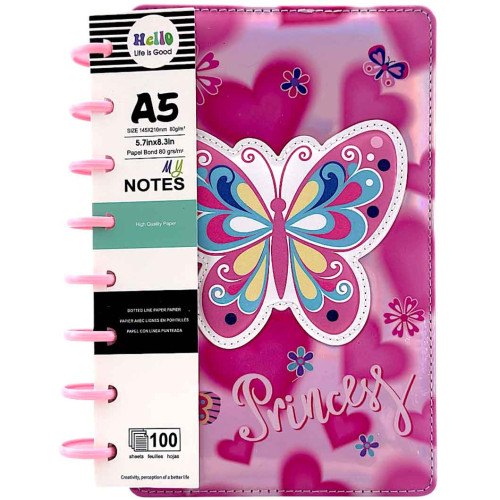 BTS NOTE BOOK A5 100PG ASST BUTTERFLY BTS NOTE BOOK A5 100PG ASST BUTTERFLY