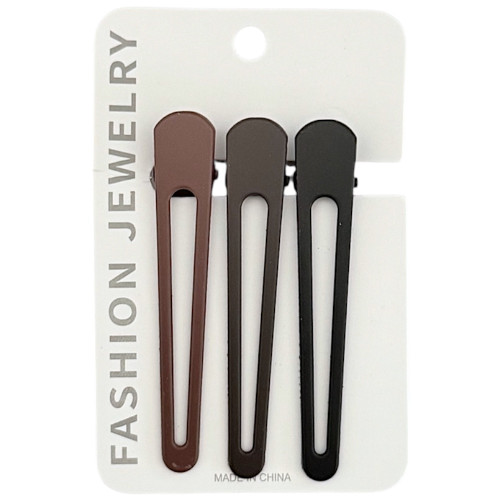 HAIR CLIP 3PC ASSORTED COLOURS HAIR CLIP 3PC ASSORTED COLOURS