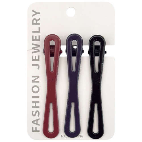 HAIR CLIP 3PC ASSORTED COLOURS HAIR CLIP 3PC ASSORTED COLOURS