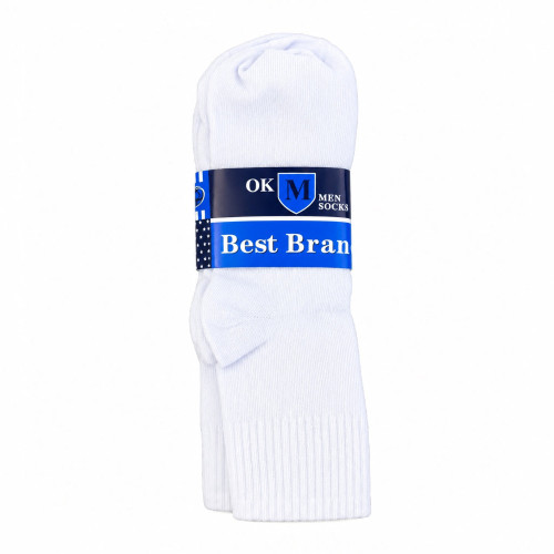 SOCKS MEN 3s LONG PLAIN BLK/WHITE SOCKS MEN 3s LONG PLAIN BLK/WHITE