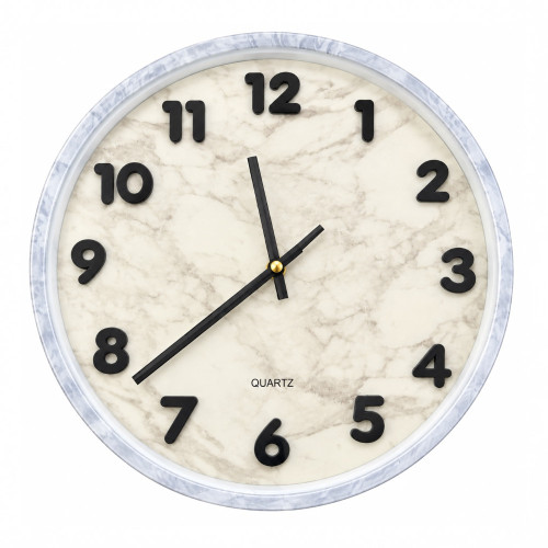 CLK WALL 30X30CM RND MARBLE DESIGN CLK WALL 30X30CM RND MARBLE DESIGN