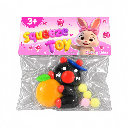 TOY SQUISHY BUNNY W/FRUIT&MINI BALLS TOY SQUISHY BUNNY W/FRUIT&MINI BALLS