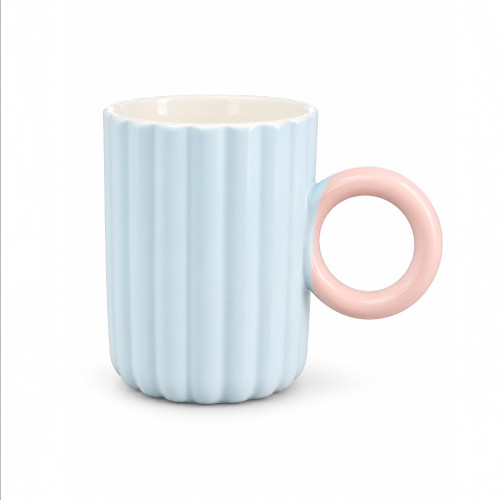 MUG COFFEE 11CM RIBBED MULTI COLOUR MUG COFFEE 11CM RIBBED MULTI COLOUR