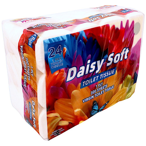 TOILET ROLL 1PLY 24s D/SOFT 300 SHEETS TOILET ROLL 1PLY 24s D/SOFT 300 SHEETS