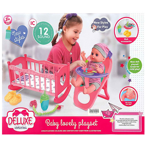 TOY DOLL SET W/ACCESSORIES W/12SOUNDS TOY DOLL SET W/ACCESSORIES W/12SOUNDS