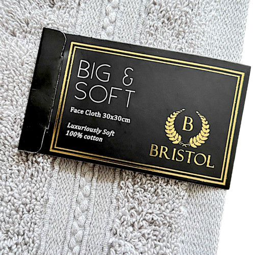 TOWEL B&S FACE CLOTH LIGHT GREY 30X30CM TOWEL B&S FACE CLOTH LIGHT GREY 30X30CM