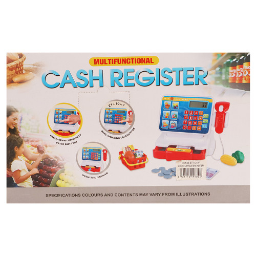 TOY CASH REGISTER W/SCANNER+FOOD BASKET TOY CASH REGISTER W/SCANNER+FOOD BASKET